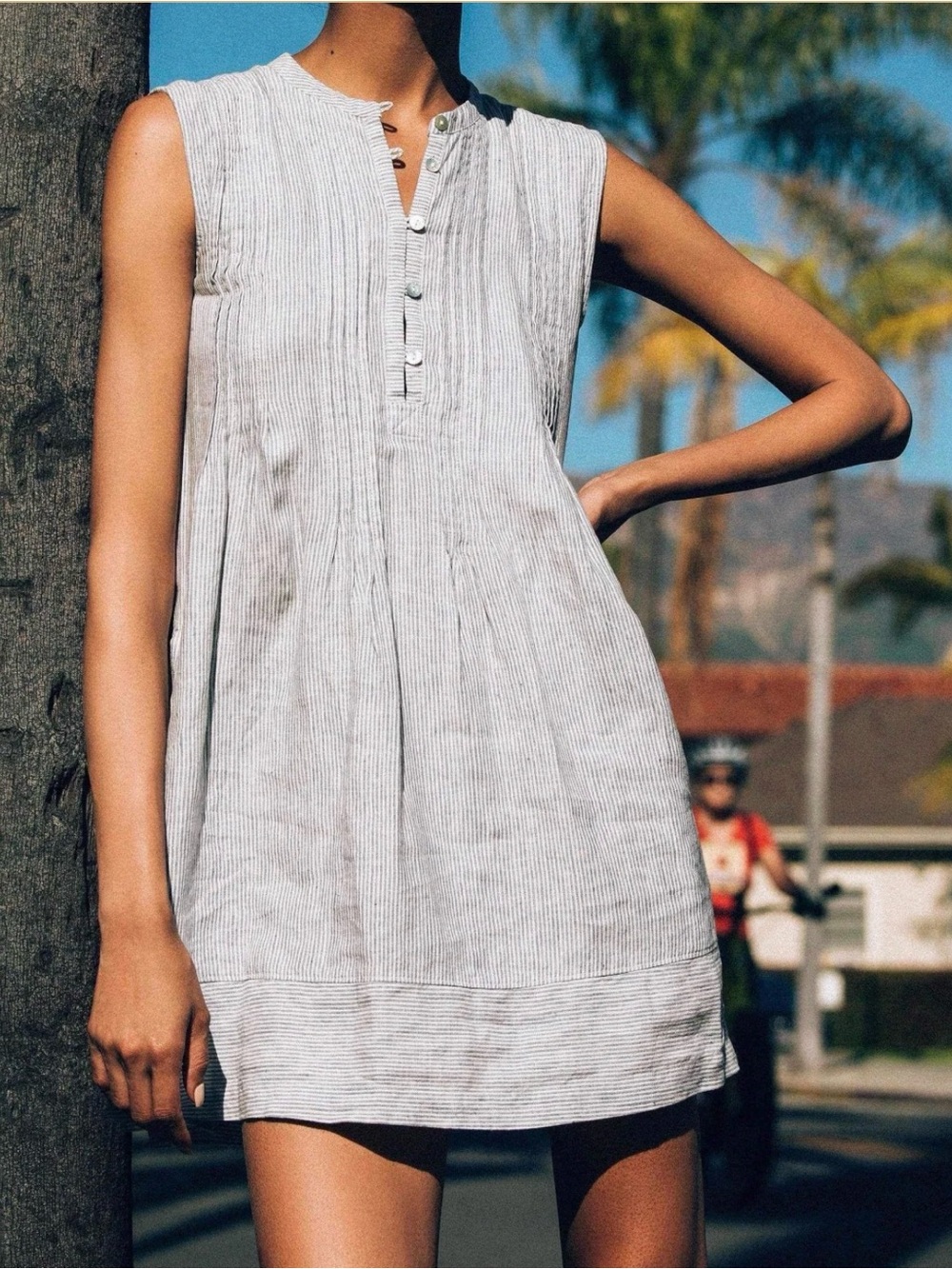 Faherty - Isha Washed Linen Dress - Size Medium